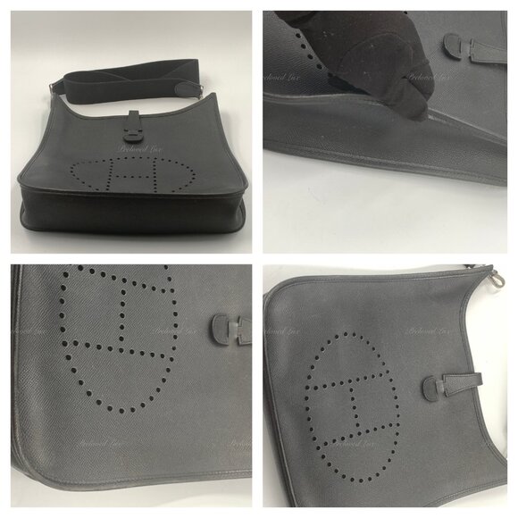 Authentic HERMES Black Epsom Evelyne I PM Crossbody Bag - Picture 8 of 15